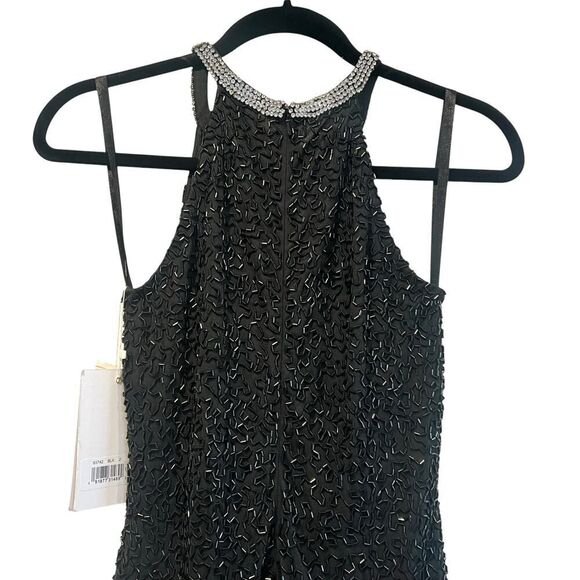 NWT Mac Duggal Beaded Sleeveless High Neck Column Gown w/Rhinestone Collar *READ - Picture 10 of 16